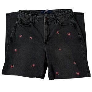 Y2K Hollister Denim Jeans with Rose’s Design